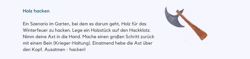 Yoga für Kinder - Holz hacken
